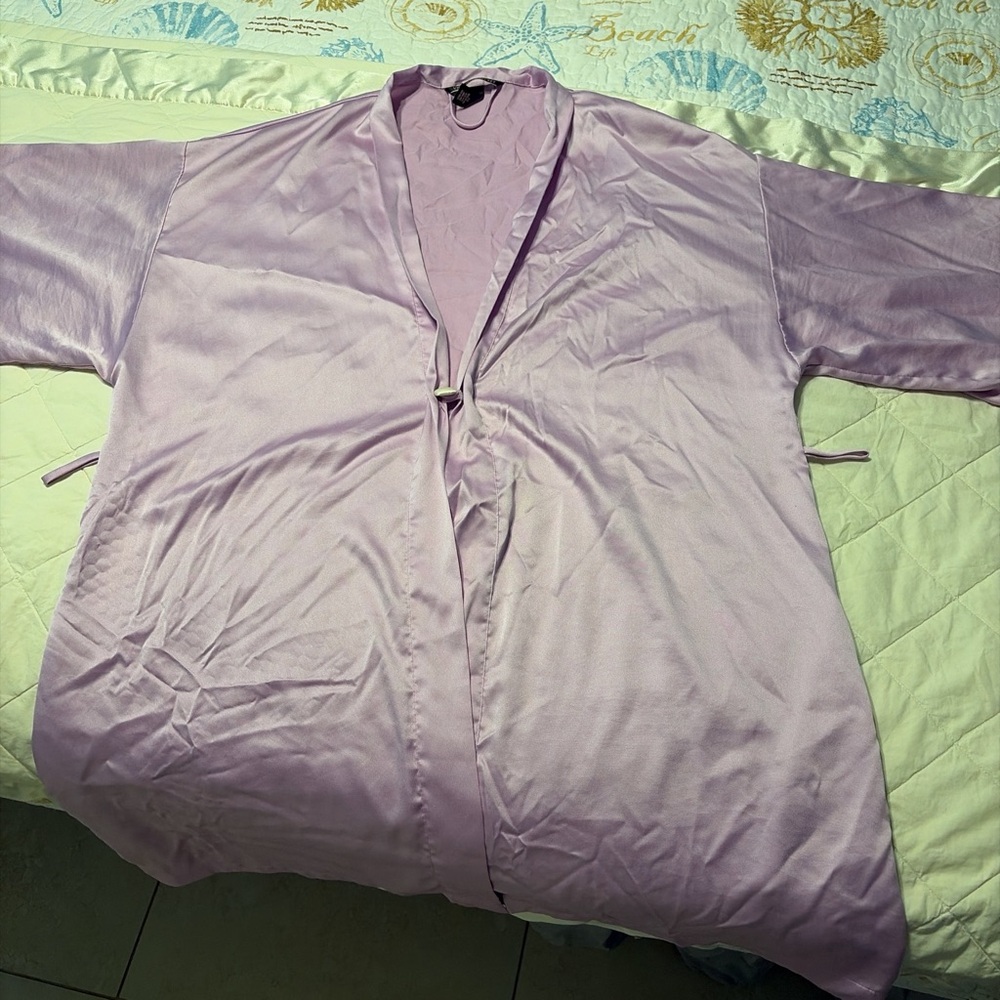 Victoria's Secret Light Purple Satin Robe